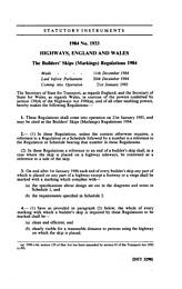 Builders' Skips (Markings) Regulations 1984