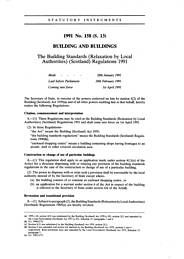 Building Standards (Relaxation by Local Authorities) (Scotland) Regulations 1991 (S.13)