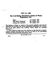 Coal-Mining (Subsidence) (Notice of Works) Regulations 1957