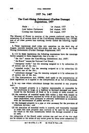 Coal-Mining (Subsidence) (Further Damage) Regulations 1957