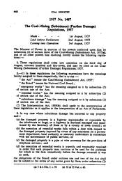 Coal-Mining (Subsidence) (Further Damage) Regulations 1957