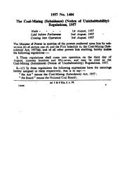 Coal-Mining (Subsidence) (Notice of Uninhabitability) Regulations 1957
