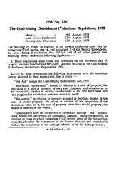 Coal-Mining (Subsidence) (Valuation) Regulations 1958