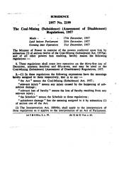 Coal-Mining (Subsidence) (Assessment of Disablement) Regulations 1957