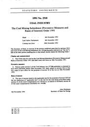 Coal Mining Subsidence (Preventive Measures and Rate of Interest) Order 1991