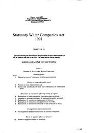 Statutory Water Companies Act 1991
