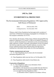 Environmental Information Regulations 1992