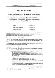 Town and Country Planning (General Development Procedure) (Scotland) Amendment Order 1993 (S.148)