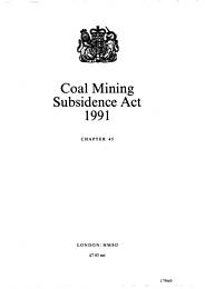 Coal Mining Subsidence Act 1991