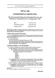 Environmental Protection (Prescribed Processes and Substances) (Amendment) (No.2) Regulations 1993