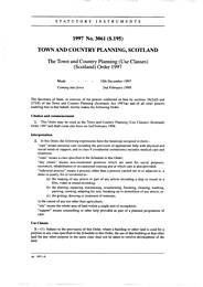 Town and Country Planning (Use Classes) (Scotland) Order 1997. (S.195)