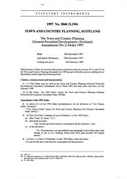 Town and Country Planning (General Permitted Development) (Scotland) Amendment (No 2) Order 1997. (S.194)
