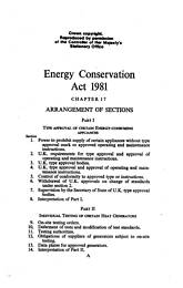 Energy Conservation Act 1981