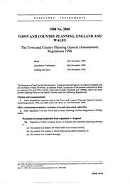 Town and Country Planning General (Amendment) Regulations 1998
