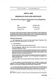 Street Works Register (Registration Fees) Regulations 1999