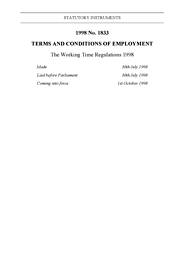 Working Time Regulations 1998