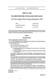 Water Supply (Water Fittings) Regulations 1999
