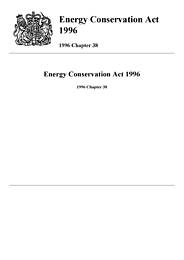 Energy Conservation Act 1996