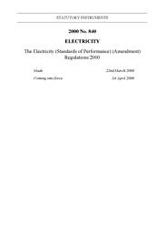 Electricity (Standards and Performance) (Amendment) Regulations 2000
