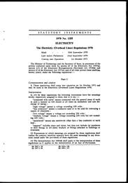 Electricity (Overhead Lines) Regulations 1970