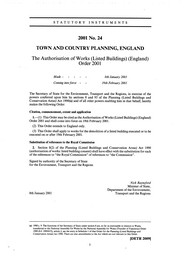 Authorisation of Works (Listed Buildings) (England) Order 2001