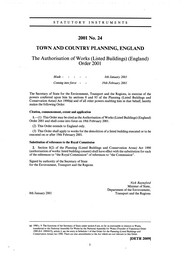 Authorisation of Works (Listed Buildings) (England) Order 2001