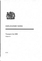 Explanatory Notes to the Transport Act 2000. Chapter 38