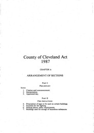 County of Cleveland Act 1987. Ch ix