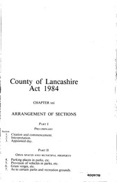County of Lancashire Act 1984. Ch xxi