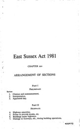 East Sussex Act 1981. Ch xxv