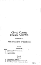 Clwyd County Council Act 1985. Ch xliv