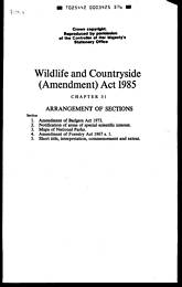 Wildlife and Countryside (Amendment) Act 1985