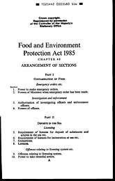 Food and Environment Protection Act 1985
