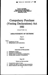 Compulsory Purchase (Vesting Declarations) Act 1981