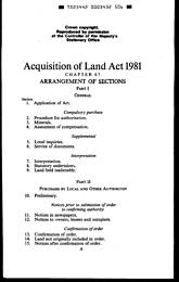 Acquisition of Land Act 1981