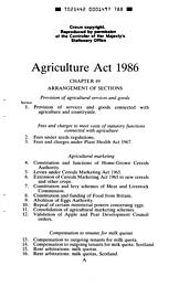 Agriculture Act 1986