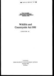 Wildlife and Countryside Act 1981