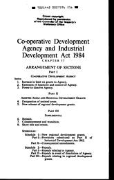 Co-operative Development Agency and Industrial Development Act 1984
