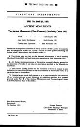 Ancient Monuments (Class Consents) (Scotland) Order 1981. (S.148)