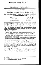 Town and Country Planning (Crown Land Applications) (Scotland) Regulations 1984 (S.99)
