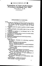 Acquisition of Land (Authorisation Procedure) (Scotland) Act 1947