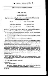Environmentally Sensitive Areas (Cambrian Mountains) Designation Order 1986