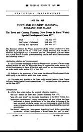 Town and Country Planning (New Towns in Rural Wales) Special Development Order 1977