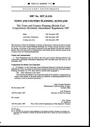 Town and Country Planning (British Coal Corporation) (Scotland) Amendment Regulations 1987 (S.133)