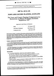Town and Country Planning (Compensation for Restriction on Mineral Workings) (Scotland) regulations 1987 (S.45)