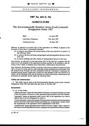 Environmentally Sensitive Areas (Loch Lomond) Designation Order 1987