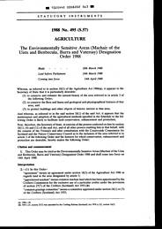 Environmentally Sensitive Areas (Machair of the Uists and Benbecula, Barra and Vatersay) Designation Order 1988