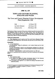 Town and Country Planning (Unitary Development Plans) Regulations 1988