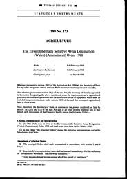 Environmentally Sensitive Areas Designation (Wales) (Amendment) Order 1988