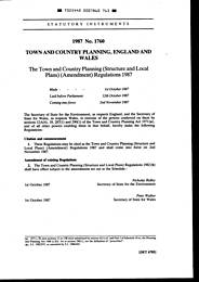 Town and Country Planning (Structure and Local Plans) (Amendment) Regulations 1987